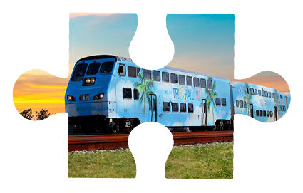 Passengers loading Regional Tri-Rail Train